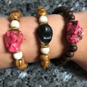 Handmade wooden bracelets by ME ! Mix & match